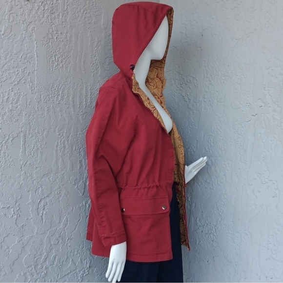[CASUAL CORNER]  LADIES PURE COTTON REVERSIBLE  HOODED JACKET Size La… - Picture 3 of 14